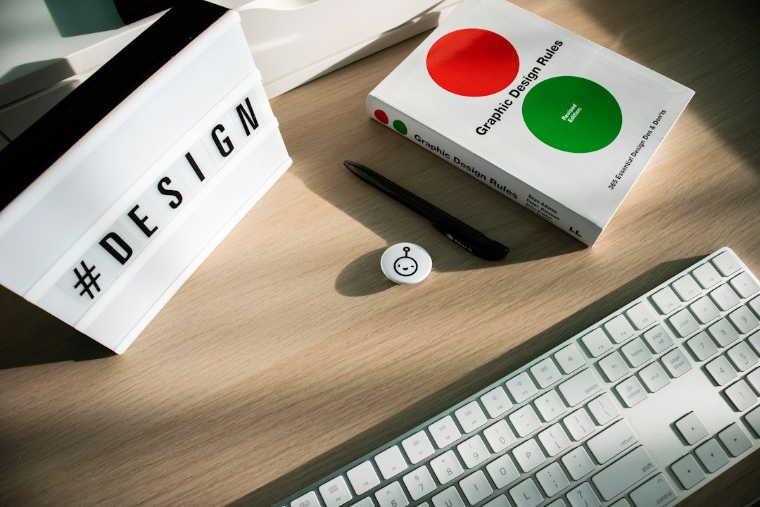 Creative design workspace representing branding and visual identity development