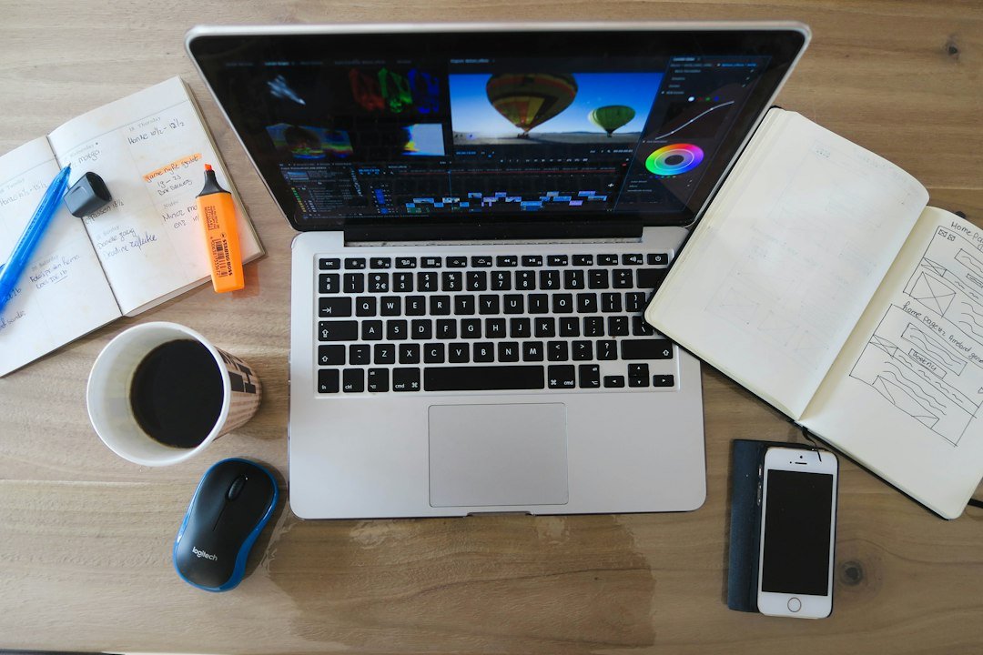 Creative workspace representing social media strategy and content creation