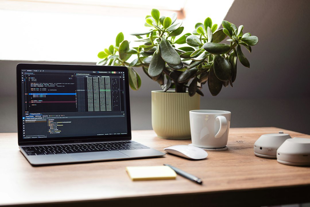 Laptop workspace representing website maintenance and support